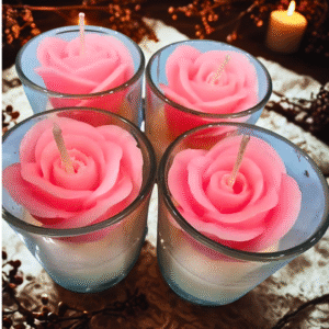 Rose Glass Candle