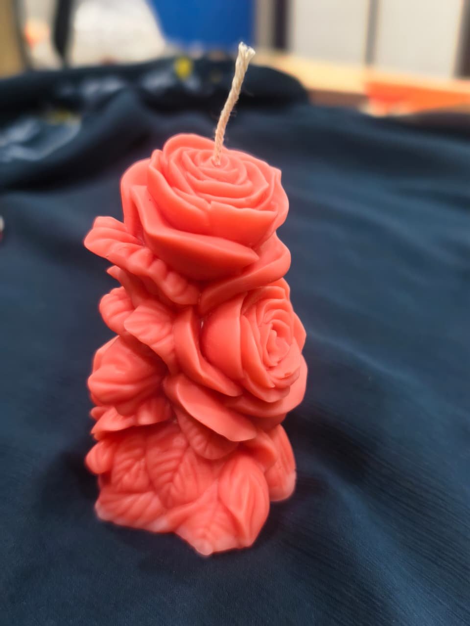 Rose Pillar Candle
