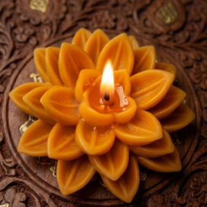 Lotus Flower Candle | Handmade Decorative Wax Candle for Home Decor & Gift