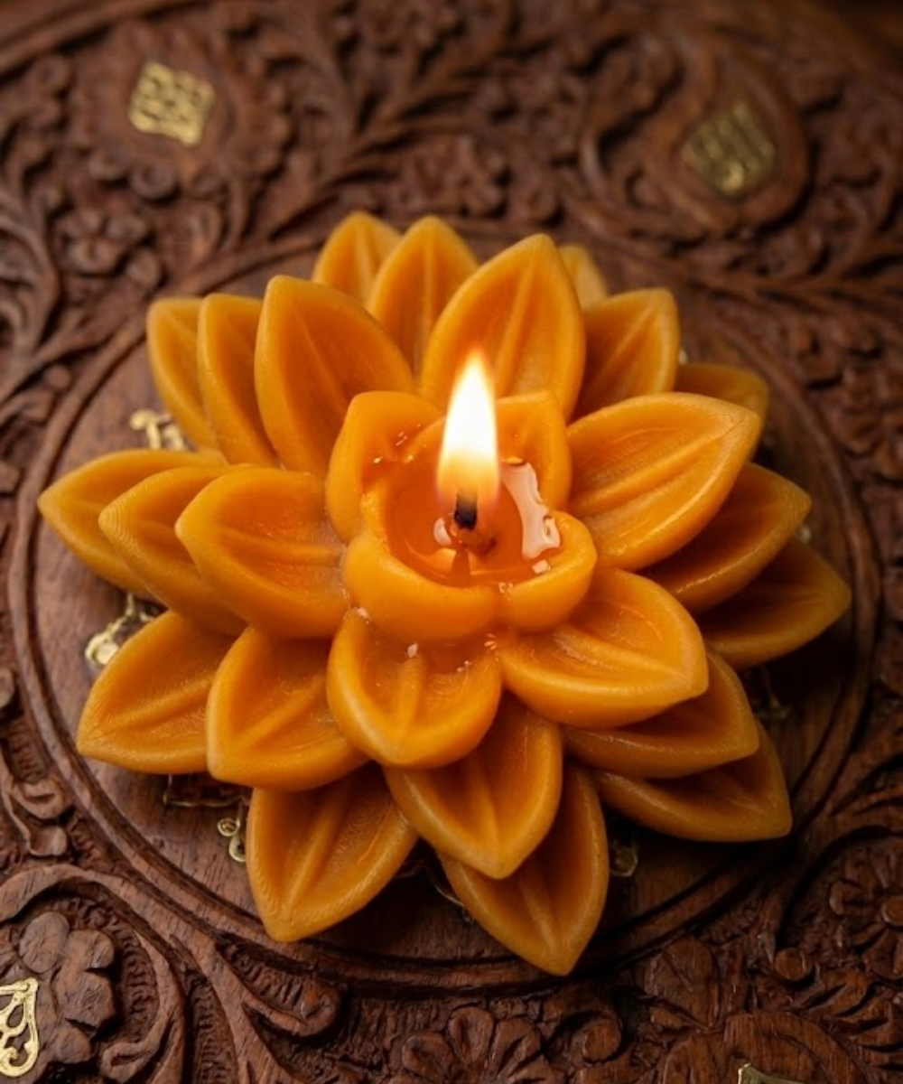 Lotus Flower Candle | Handmade Decorative Wax Candle for Home Decor & Gift