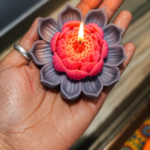 Handmade Lotus Flower Decorative Candle for Home Decor and Gifting